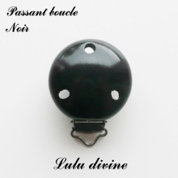 Pince / Clip en bois, attache tétine, passant uni 35 mm