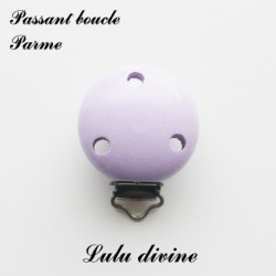 Pince / Clip en bois, attache tétine, passant uni 35 mm