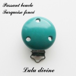 Pince / Clip en bois, attache tétine, passant uni 35 mm