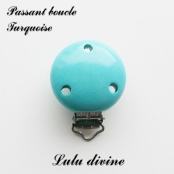 Pince / Clip en bois, attache tétine, passant uni 35 mm