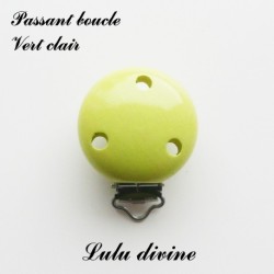 Pince / Clip en bois, attache tétine, passant uni 35 mm