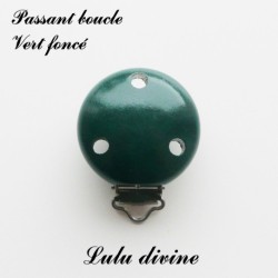 Pince / Clip en bois, attache tétine, passant uni 35 mm