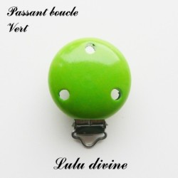 Pince / Clip en bois, attache tétine, passant uni 35 mm