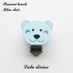 Pince / Clip en bois, attache tétine, passant, Ouson