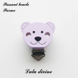 Pince / Clip en bois, attache tétine, passant, Ouson