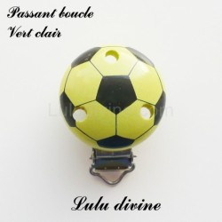Pince / Clip en bois, attache tétine, passant, Ballon de foot