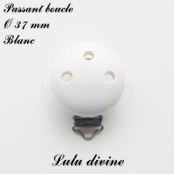 Pince / Clip en bois, attache tétine, passant uni 37 mm