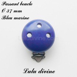 Pince / Clip en bois, attache tétine, passant uni 37 mm