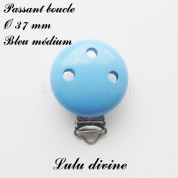 Pince / Clip en bois, attache tétine, passant uni 37 mm