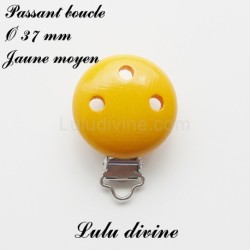 Pince / Clip en bois, attache tétine, passant uni 37 mm