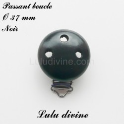 Pince / Clip en bois, attache tétine, passant uni 37 mm