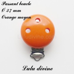 Pince / Clip en bois, attache tétine, passant uni 37 mm