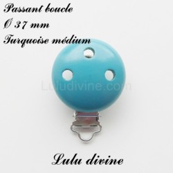 Pince / Clip en bois, attache tétine, passant uni 37 mm