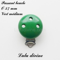 Pince / Clip en bois, attache tétine, passant uni 37 mm