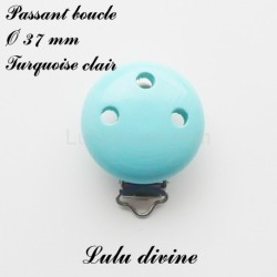 Pince / Clip en bois, attache tétine, passant uni 37 mm