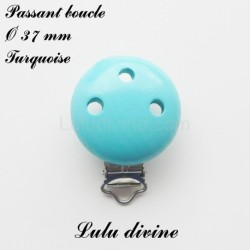 Pince / Clip en bois, attache tétine, passant uni 37 mm