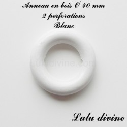 Anneau bois 40 mm avec trous 
