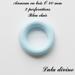 Anneau bois 40 mm avec trous  2