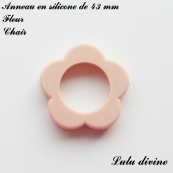 Anneau en silicone Fleur 43 mm, pour hochet bébé 