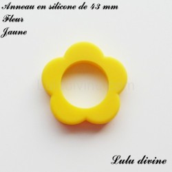 Anneau en silicone Fleur 43 mm, pour hochet bébé 