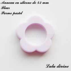Anneau en silicone Fleur 43 mm, pour hochet bébé 