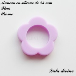 Anneau en silicone Fleur 43 mm, pour hochet bébé 