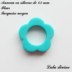 Anneau en silicone Fleur 43 mm, pour hochet bébé 
