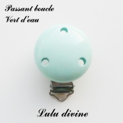 Pince / Clip en bois, attache tétine, passant uni 35 mm