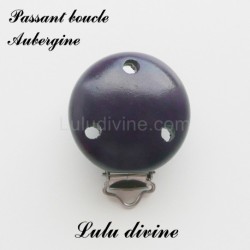 Pince / Clip en bois, attache tétine, passant uni 35 mm