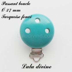 Pince / Clip en bois, attache tétine, passant uni 37 mm