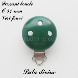 Pince / Clip en bois, attache tétine, passant uni 37 mm