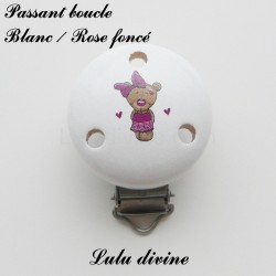 Pince / Clip en bois, attache tétine, passant, Ourson / Nounours 2