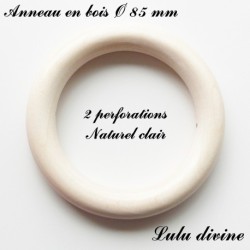 Anneau bois 85 mm avec trous