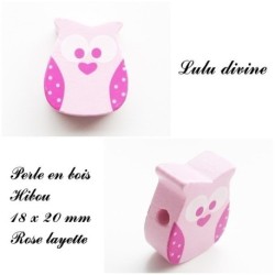 Perle en bois Chouette / Hibou