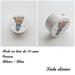 Perle en bois Ourson / Nounours