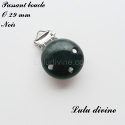 Pince / Clip en bois, attache tétine, passant 29mm,  unis