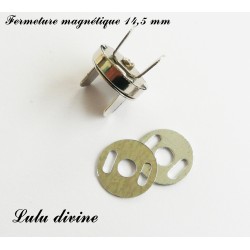 Fermoir aimant Argenté 14.5 mm 2
