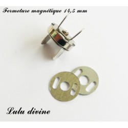 Fermoir aimant Argenté 14.5 mm