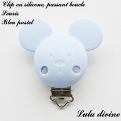 Pince / Clip en silicone, attache tétine, passant, Souris