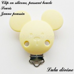 Pince / Clip en silicone, attache tétine, passant, Souris