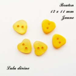 Bouton Coeur 12 x 11 mm