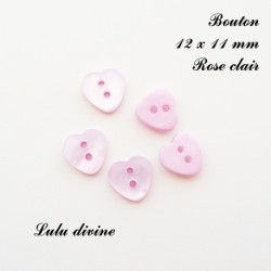 Bouton Coeur 12 x 11 mm