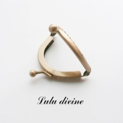 Fermoir claps demi cercle mini porte monnaie 5 cm métal bronze