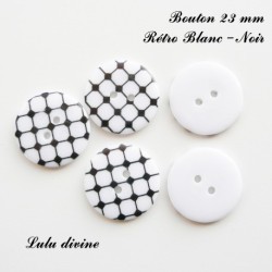 Bouton Rond 23 mm Rétro 