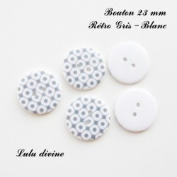 Bouton Rond 23 mm Rétro 