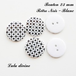 Bouton Rond 23 mm Rétro 