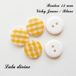 Bouton Rond 13 mm vichy