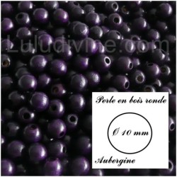 Perle en bois ronde Ø 10 mm