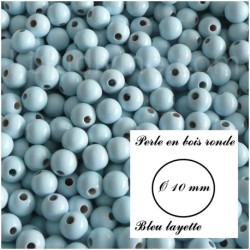 Perle en bois ronde Ø 10 mm