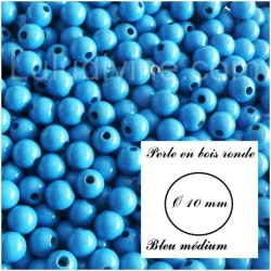 Perle en bois ronde Ø 10 mm